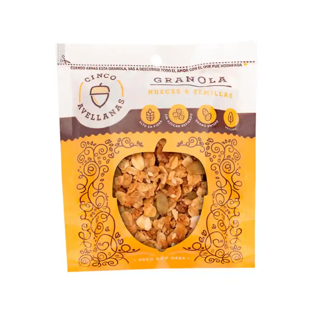 Cinco Avellanas Granola de Nueces y Semillas