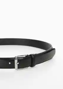 Cinturón Básico Negro Talla 90 Hombre Mango