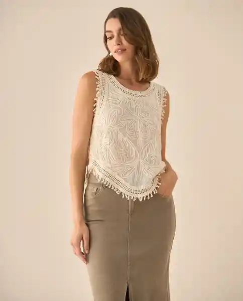 Camisa Crudo Aljófar Claro Talla XL 613G292 Esprit