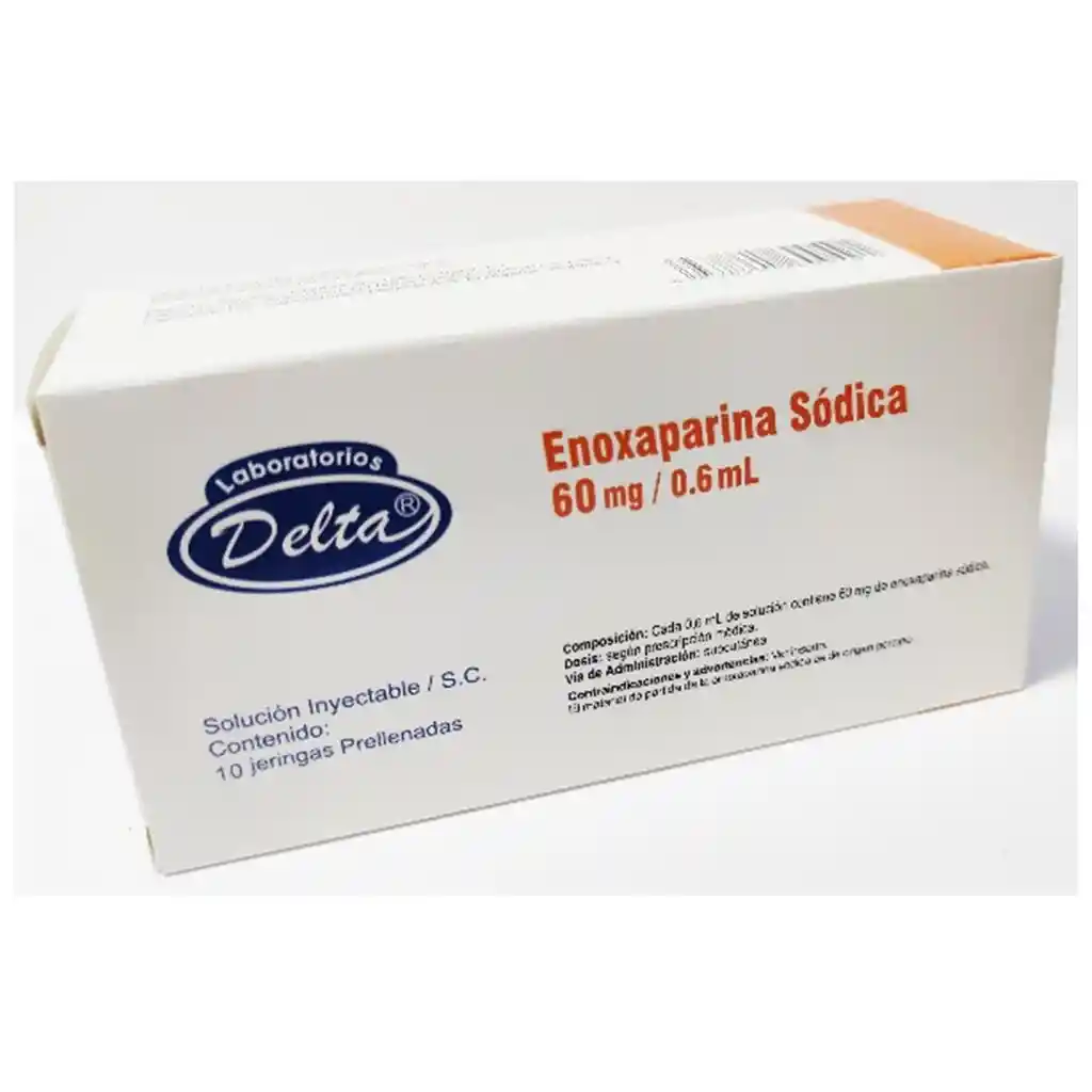 Enoxaparina Sodica 60 Mg/0. X 10 Jeringas Prellenadas