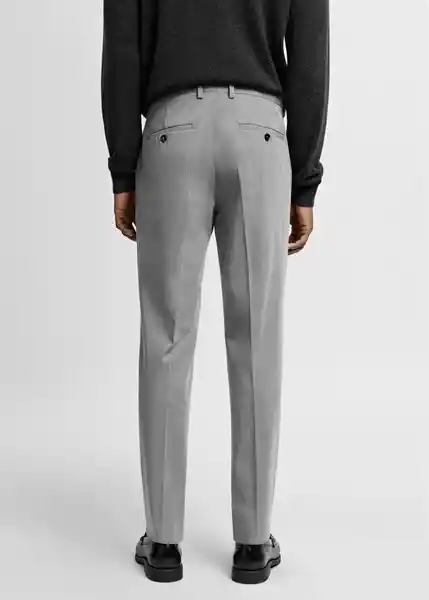 Pantalón Paulo Gris Talla 36 Hombre Mango