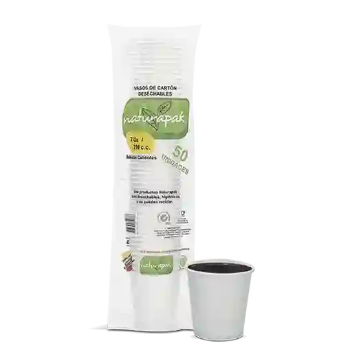 Naturapak Vaso Cartón Blanco 7 oz