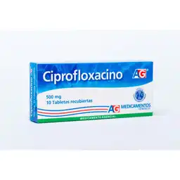 American Generics Ciprofloxacino (500 mg) 10 Tabletas