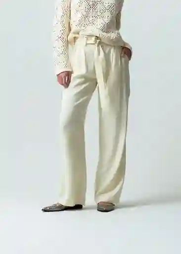 Pantalón Allie Amarillo Resplandor Claro Talla 8 032G326 Naf Naf