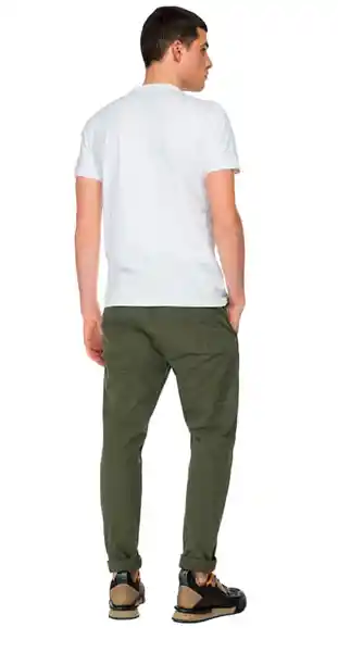 Replay Camiseta Basic Jersey 30/1 Para Hombre Blanco Talla XL