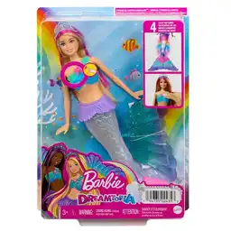 Barbie Muñeca Sirena Luces Brillantes