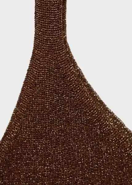 Top Kling Marrón Talla M Mujer Mango