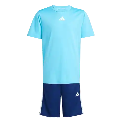 Adidas Set Sudadera 3S Para Entrenamiento de Niño Azul Talla XL
