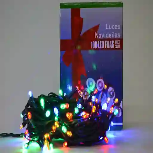 Luz X 100 Led Fijas - C Verde - End C -blanco Cali
