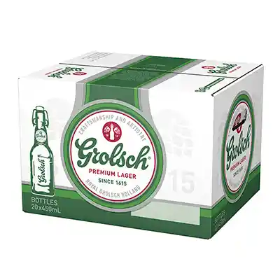 Grolsch Cerveza Premium Lager Botella 20Un