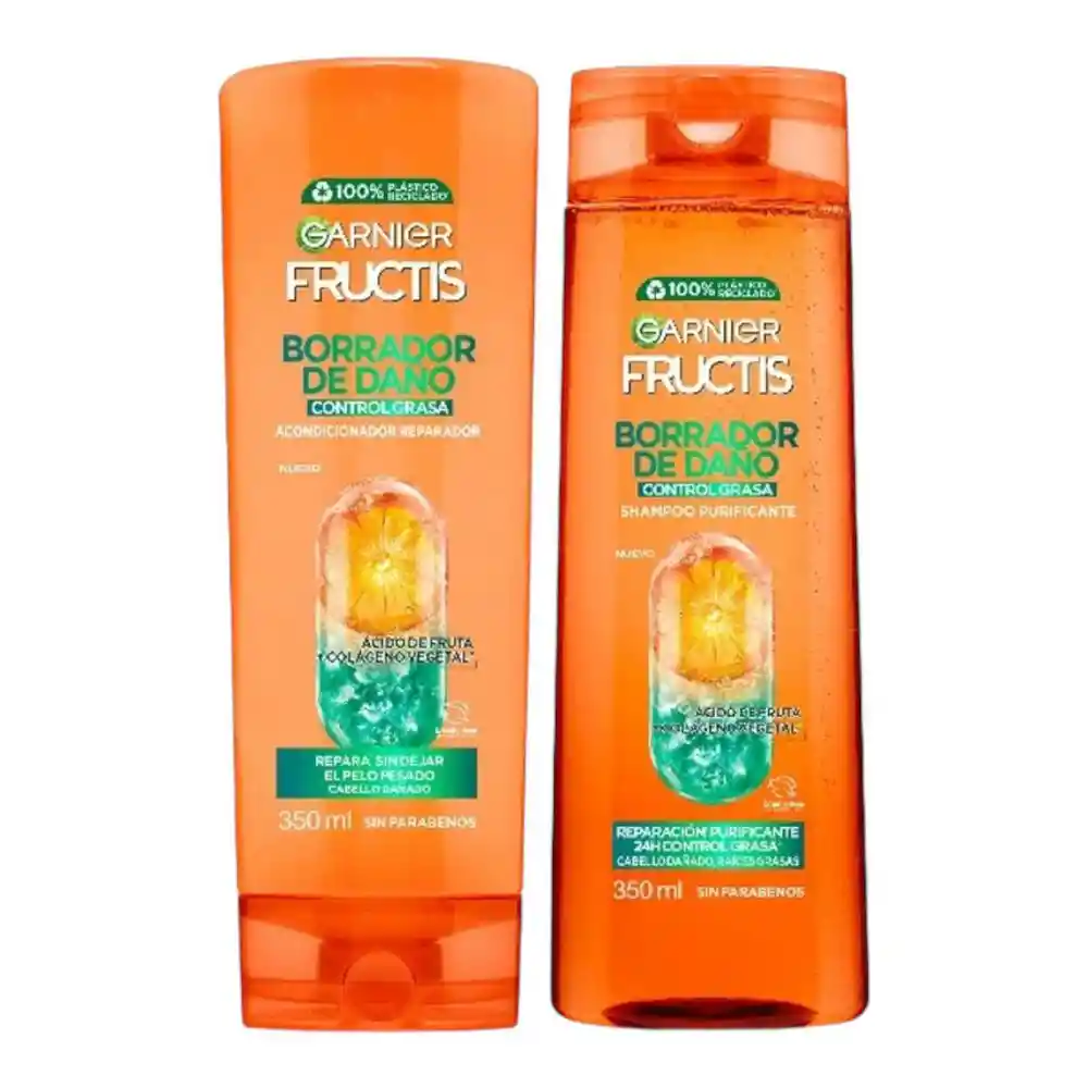 Pack Shampoo y Acondicionador Garnier Fructis Control Grasa (700 Ml)