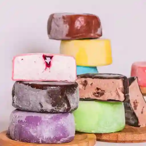 Mochi de yogurt frutos rojos