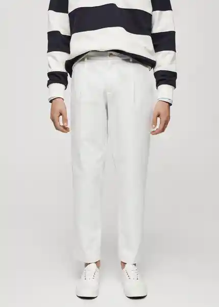 Pantalón Mudoff Offwhite Talla M Hombre Mango