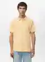 Camiseta Polo Rea Amarillo Talla M Hombre Mango
