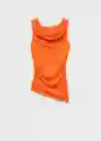 Top Gigi Naranja Talla L Mujer Mango