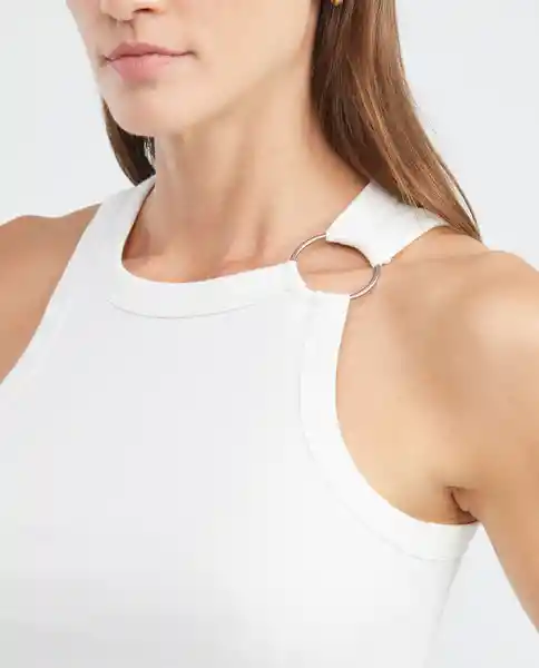 Camiseta Ribbed Tanktop Blanco 0 Claro Talla Xs Mujer Chevignon