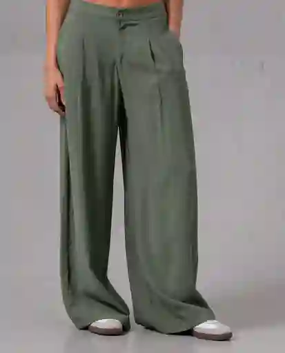 Pantalón Con Prences Mujer Verde Velado Medio T 8 93336 Rifle