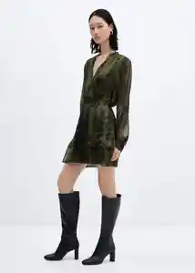 Vestido Catania Khaki Talla 18 Mujer Mango