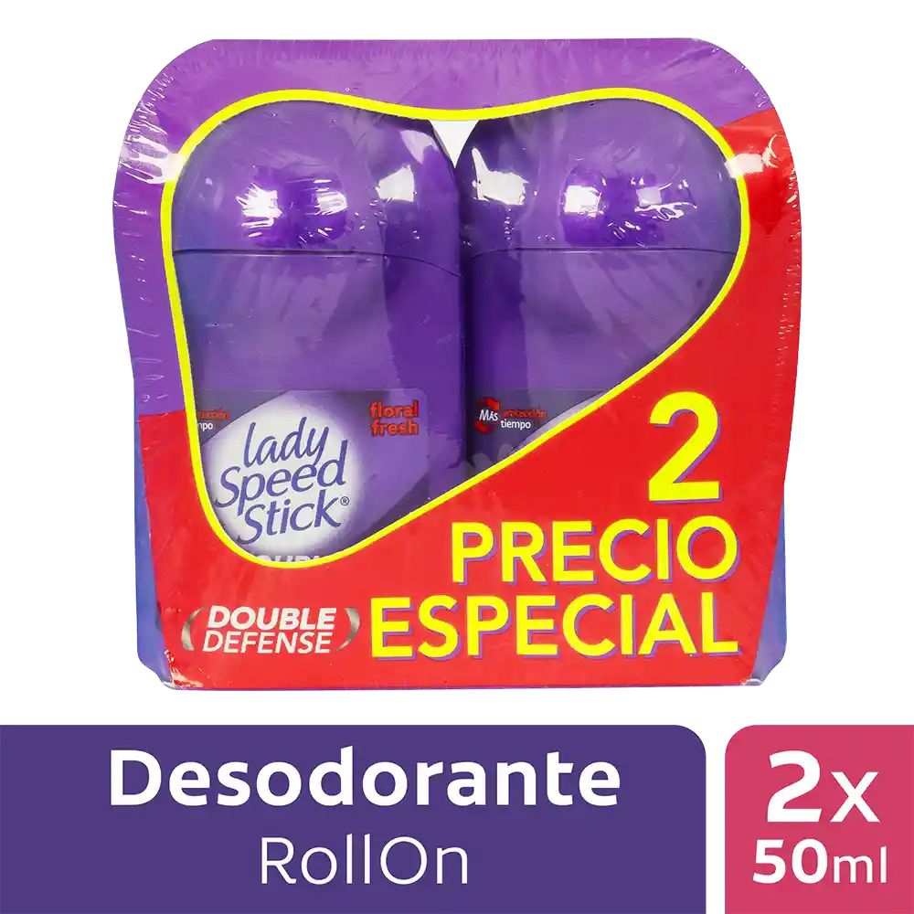 Lady Speed Stick Desodorante Floral Double Defense en Roll On