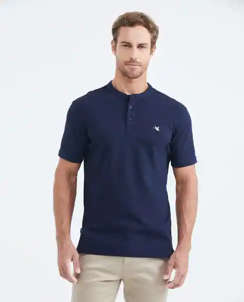 Camiseta Polo Neru Neck Azul Dark Ultraoscuro Talla M Chevignon