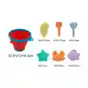 Set Playero Con Moldes Balde Rojo Finlandek Kids