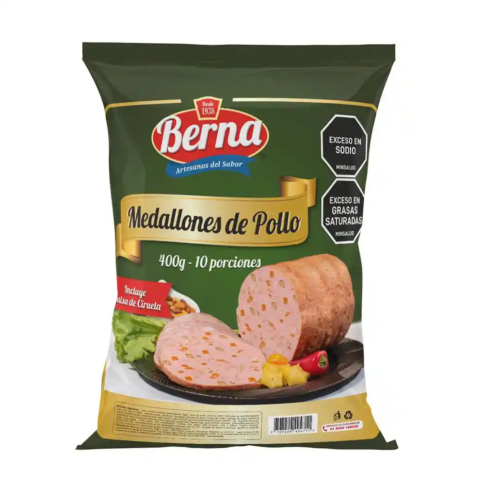 Medallones Pollo Salsa Ciruela Berna