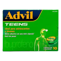 Advil Teens Ibuprofeno 200 Mg X 10 Caps