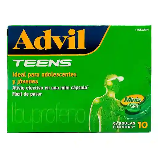 Advil Teens Ibuprofeno 200 Mg X 10 Caps