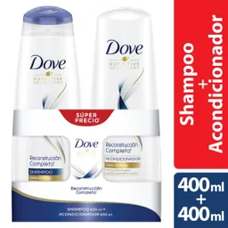 Dove Shampoo Reconstrucción Completa y Acondicionador Reparador