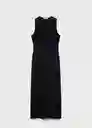 Vestido Woody Negro Talla 18 Mujer Mango