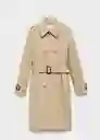 Abrigo Trench Polana Beige Talla M Mujer Mango