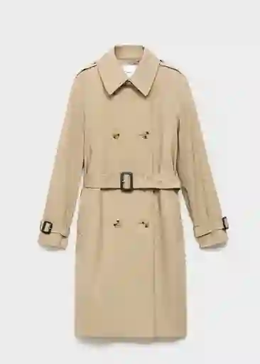 Abrigo Trench Polana Beige Talla M Mujer Mango