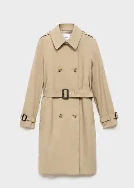 Abrigo Trench Polana Beige Talla M Mujer Mango