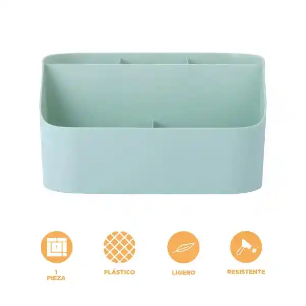 Organizador de Plástico de 5 Ranuras Mori Girl Verde Miniso