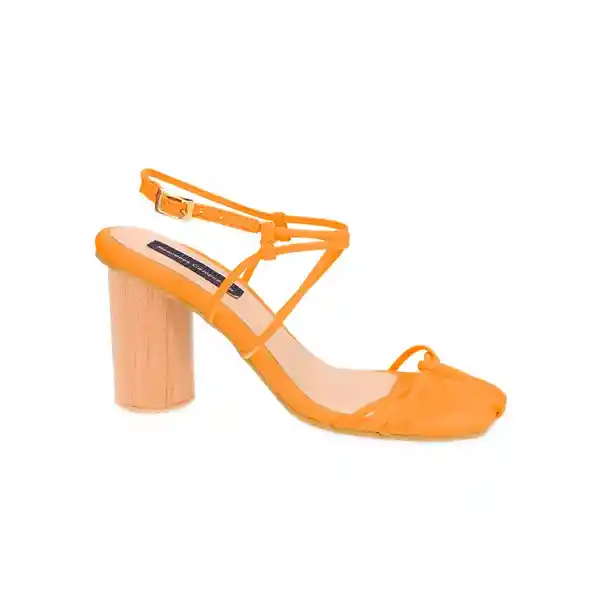 Sandalias Tacón Praia Naranja Talla 40