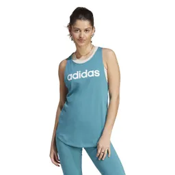 Adidas Camiseta Lin Tk Para Mujer Azul Talla L