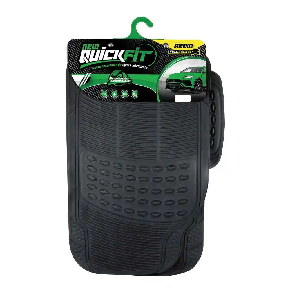 Tapete Quick Fit Simoniz Pvc Negro 3 Pzs 8010570 Simoniz