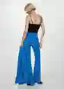 Pantalón Iguana Azul Talla 34 Mujer Mango