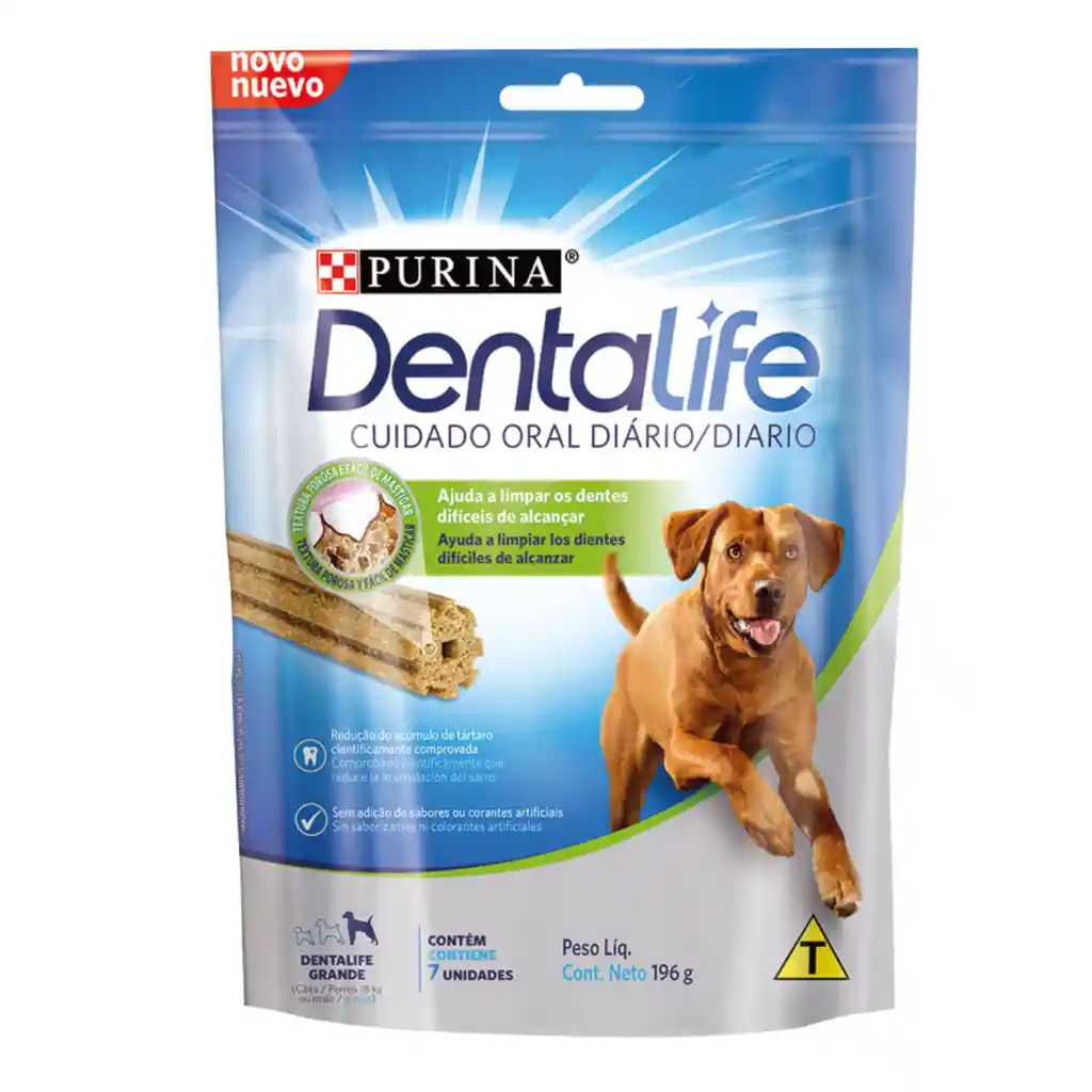 Snack oral para perro raza grande Dentalife x 196 gr