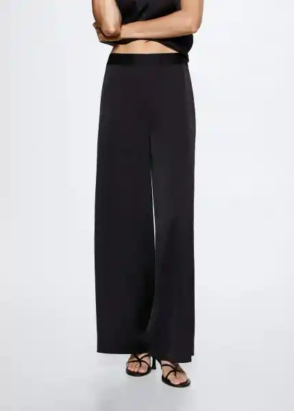 Pantalón Laila-W Negro Talla M Mujer Mango