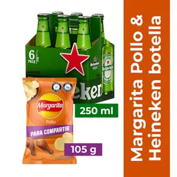 Combo Margarita Pollo 105gx18 + Heineken Bnr 250mL 6 Pack