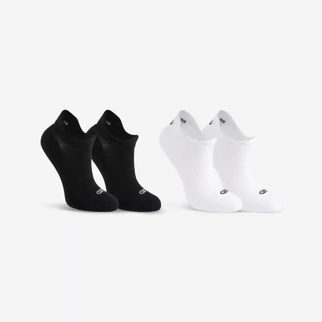 Medias Tobilleras Runningniños Kiprun Invisibles X2blanco - Negro