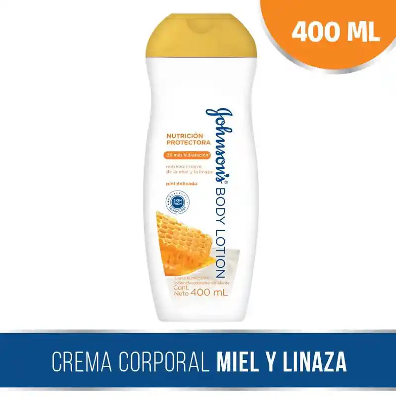 Johnson's Crema Corporal con Miel y Linaza