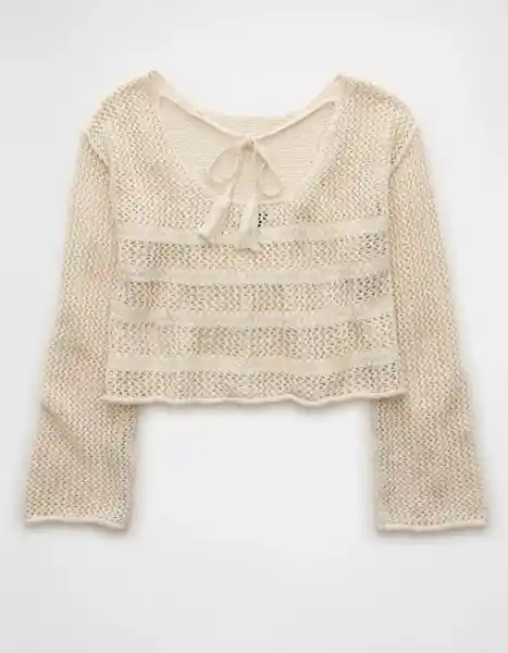 Suéter Mujer Blanco Talla: SMALL 1467106 American Eagle