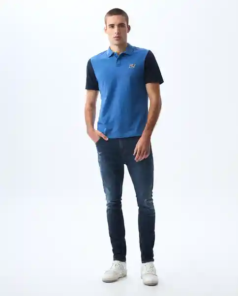 Camiseta Hombre Azul Talla S 801G007_AZU194039 Americanino