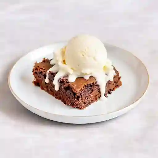 Brownie Con Helado