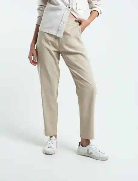 Pantalón Adila Mujer Beige Albarizo Medio T. 10 539E332 Naf Naf