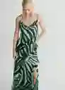 Vestido Livia Turquesa Talla M Mujer Mango