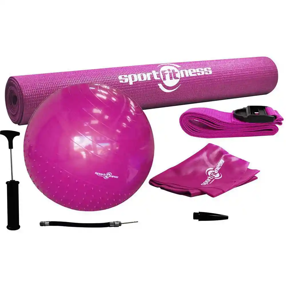 Kit Yoga y Fitness - Rosa Sport Fitness Cmb070339
