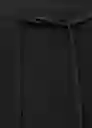 Pantalón Fluido Negro Talla XS Mujer Mango
